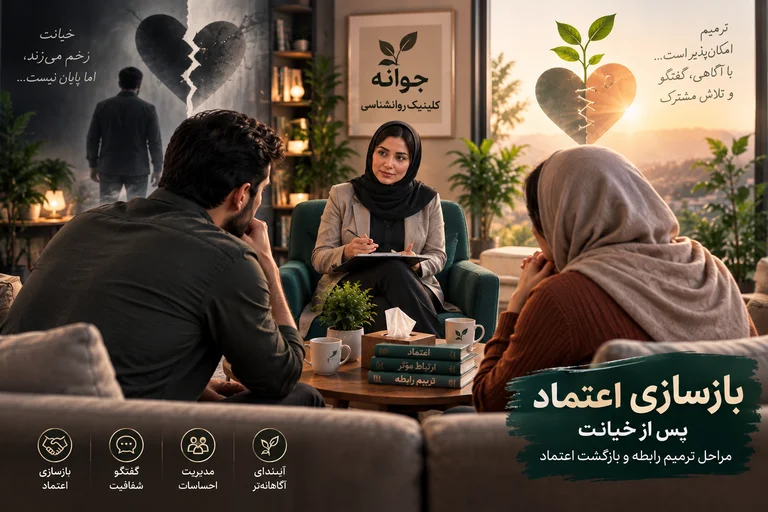 💔 بازسازی اعتماد پس از خیانت؛ مراحل ترمیم رابطه و بازگشت اعتماد